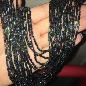 *NEW* 18” irridescent multi strand bead necklace